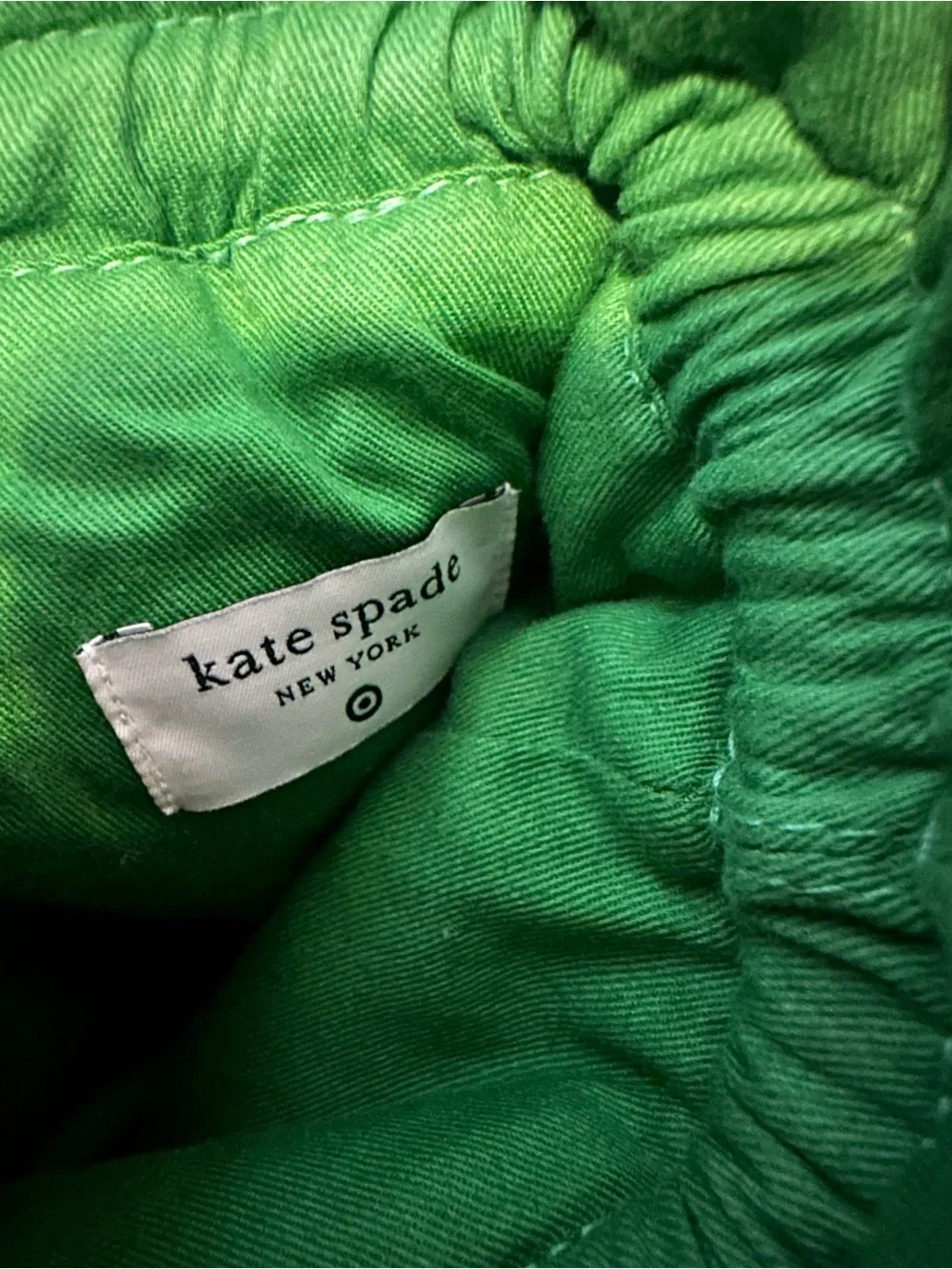 Kate Spade for Target Green Beaded Floral Drawstring Bag